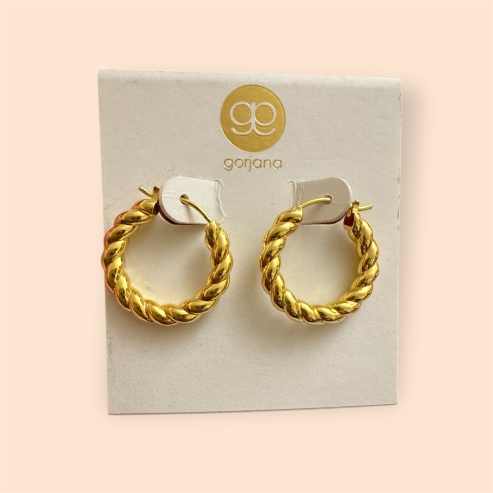 Gorjana Braided Hoop Earrings in Gold